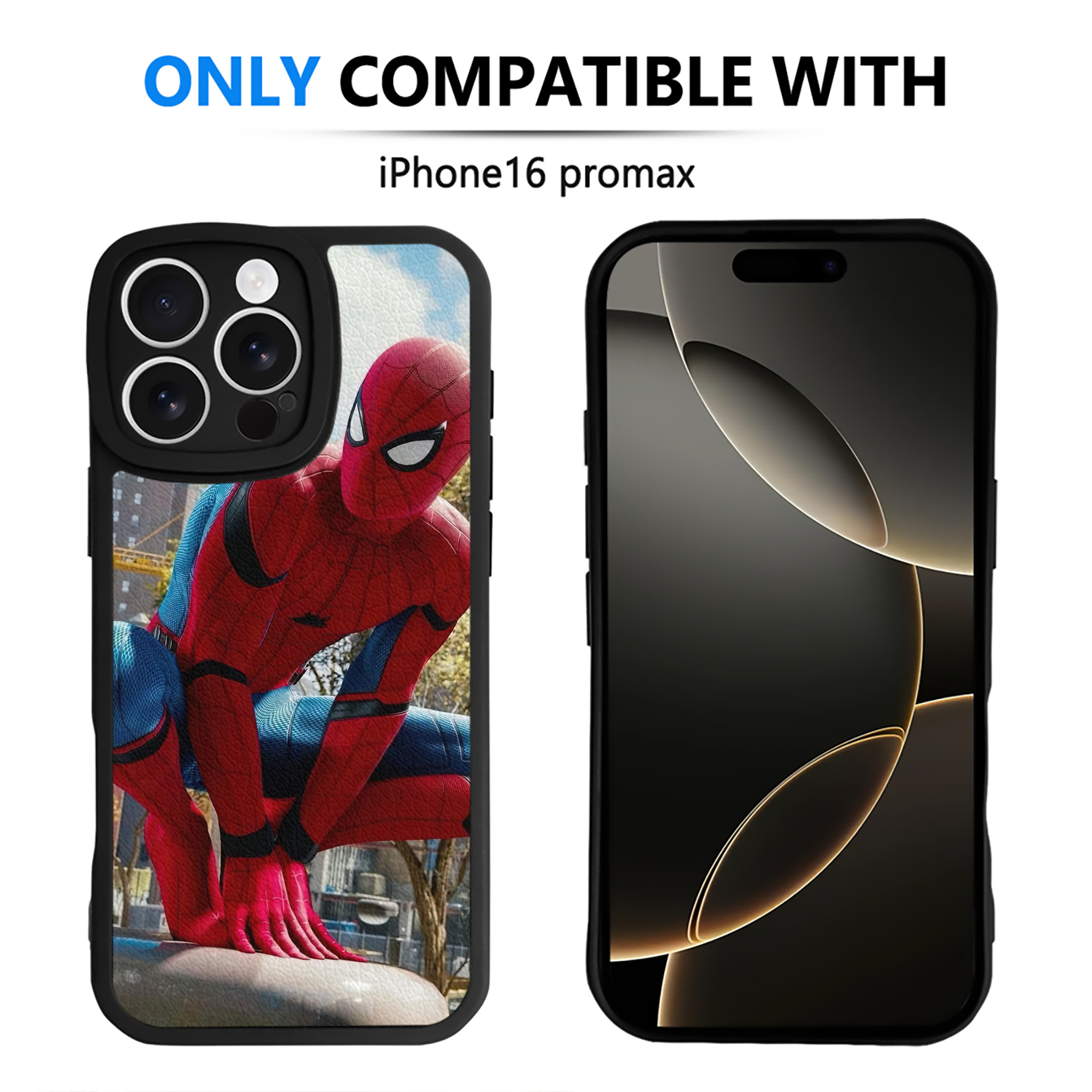 Spider Man スパイダーマン 【iPhone 16シリーズ対応】シリコンスマホケース（レザー調） 材質：シリコン